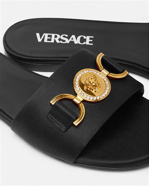 versace medusa flat sandals|versace medusa flats sandals women.